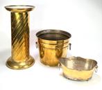 1530. Messing piëdestal en jardinière, ca. 1890-1920, Ophalen of Verzenden