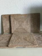 6 birma riet whitewash placemats 31 x 31 cm excl. servies, Huis en Inrichting, Ophalen of Verzenden, Gebruikt, Bord