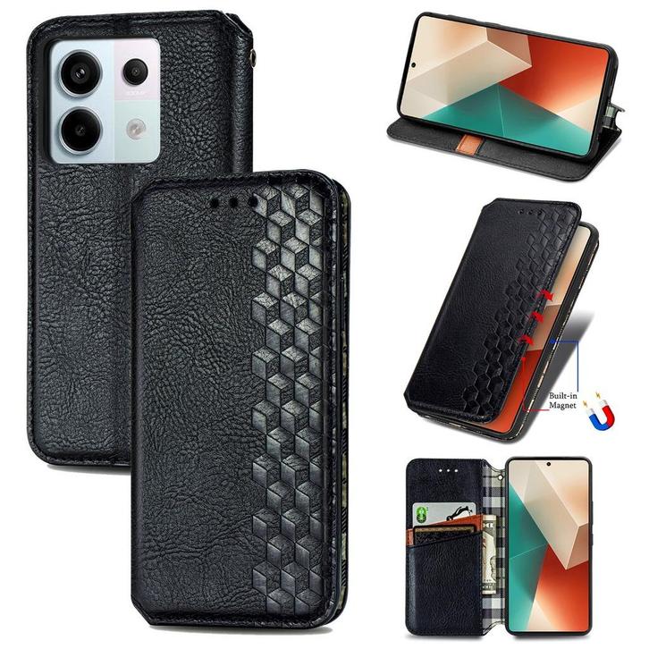 Redmi Note 13 Pro 5G Luxe PU Lederen Wallet Case Set _ Zwart, Telecommunicatie, Mobiele telefoons | Hoesjes en Frontjes | Overige merken