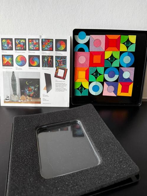 Grimms magneetpuzzel vormen & glinsters (91177), Kinderen en Baby's, Speelgoed | Houten speelgoed, Zo goed als nieuw, Overige typen
