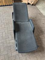 Antraciet Ligbed met 3 standen, Tuin en Terras, Ophalen, Gebruikt, Kunststof, Verstelbaar