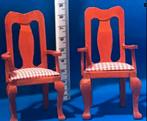 Poppenhuis Eetkamerstoeltjes - Set van 2, Ophalen of Verzenden, Zo goed als nieuw, Poppenhuis
