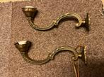 Antiek 2 zware koperen wandlampen (brass), Antiek en Kunst, Ophalen of Verzenden