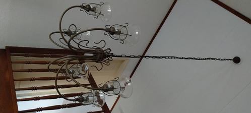 Hanglamp, Huis en Inrichting, Lampen | Hanglampen, Zo goed als nieuw, Minder dan 50 cm, Glas, Metaal, Ophalen