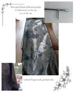 Grijs/blauw gebloemde gordijnen (4 stuks), Huis en Inrichting, Stoffering | Gordijnen en Lamellen, Ophalen, Grijs, Gebloemt, Zo goed als nieuw