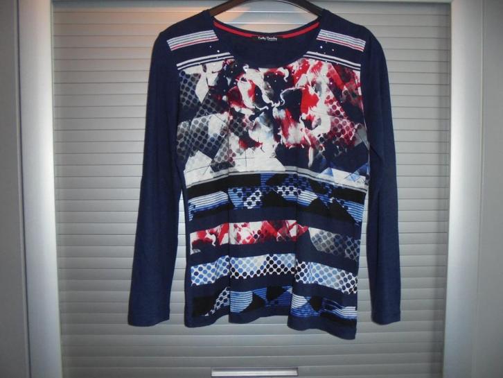 Betty Barclay elements shirt blauw, Kleding | Dames, T-shirts, Zo goed als nieuw, Maat 38/40 (M), Blauw, Lange mouw, Ophalen of Verzenden