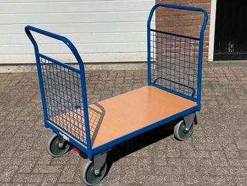 Plateau/ Gaaswagen 500 kg–Nieuw–EasySTOP rem–TPR wielen–€285 beschikbaar voor biedingen