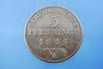 Duitsland Pruisen (Preussen) 3 Pfenninge 1856 A        (III), Postzegels en Munten, Munten | Europa | Niet-Euromunten, Ophalen of Verzenden
