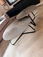 PTMD ronde salontafel set goud zwarte poot, Huis en Inrichting, Tafels | Salontafels, Ophalen, 50 tot 100 cm, Rond, 50 tot 100 cm