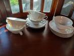 Soepkommen met schotels, 5x wit, Huis en Inrichting, Keuken | Servies, Ophalen of Verzenden, Zo goed als nieuw, Porselein, Overige stijlen