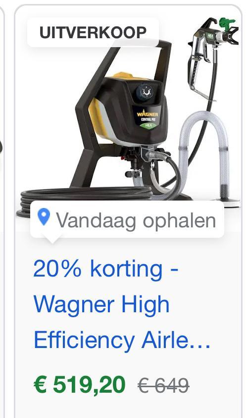 Wagner Control Pro 350 R Verfspuit, Doe-het-zelf en Verbouw, Schildersmaterialen, Nieuw, Verfspuit of Verfpomp, Ophalen of Verzenden