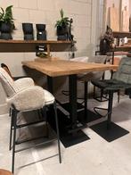 Bartafel hoge tafel stamtafel eiken stalen middebpoot, Ophalen of Verzenden, Nieuw