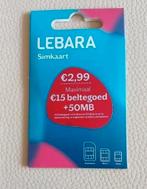 LEBARA PREPAID SIMKAART NUMMERS 250 STUKS NIEUW GESEALD 2027, Telecommunicatie, Ophalen of Verzenden, Nieuw, KPN, Simkaart