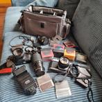 Ricoh en Pentax camera met toebehoren, Audio, Tv en Foto, Fotocamera's Analoog, Ophalen of Verzenden, Gebruikt, Spiegelreflex