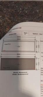 2 x Raam met paneel lxb 2960 x 960 € 600 per stk, Ophalen of Verzenden