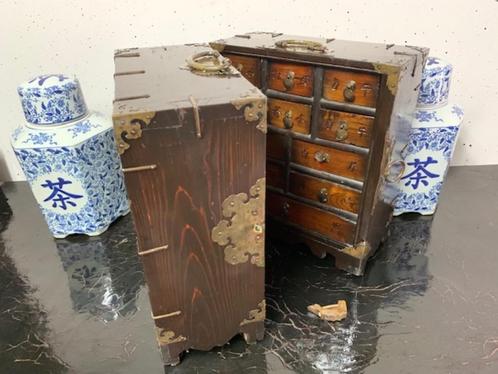 Antieke Chinese (Koreaanse) Apothekers kist box, Huis en Inrichting, Woonaccessoires | Kisten, Gebruikt, Verzenden