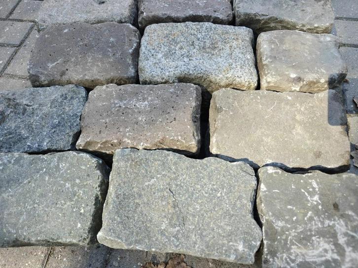 Natuursteen blokken circa 12x25x14 cm NS1, Tuin en Terras, Grind, Keien en Split, Gebruikt, Kei, Multi, Graniet, Ophalen