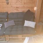 3 stuks verrijdbare pallet zitbanken incl. kussens.Ik verkoo, Ophalen, Zo goed als nieuw