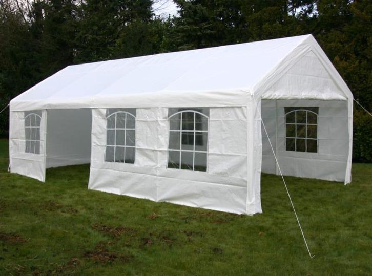 Te huur: Partytenten vanaf €45,- Feestpakketten met korting!, Tuin en Terras, Partytenten, Zo goed als nieuw, Partytent, 5 tot 8 meter