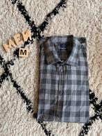Heren grijs geruiten overhemd costes maat M, Ophalen of Verzenden, Gedragen, Grijs, Halswijdte 39/40 (M)