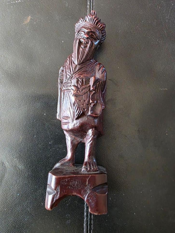 Balinees Houten Man Beeldje, Antiek en Kunst, Kunst | Beelden en Houtsnijwerken, Ophalen of Verzenden