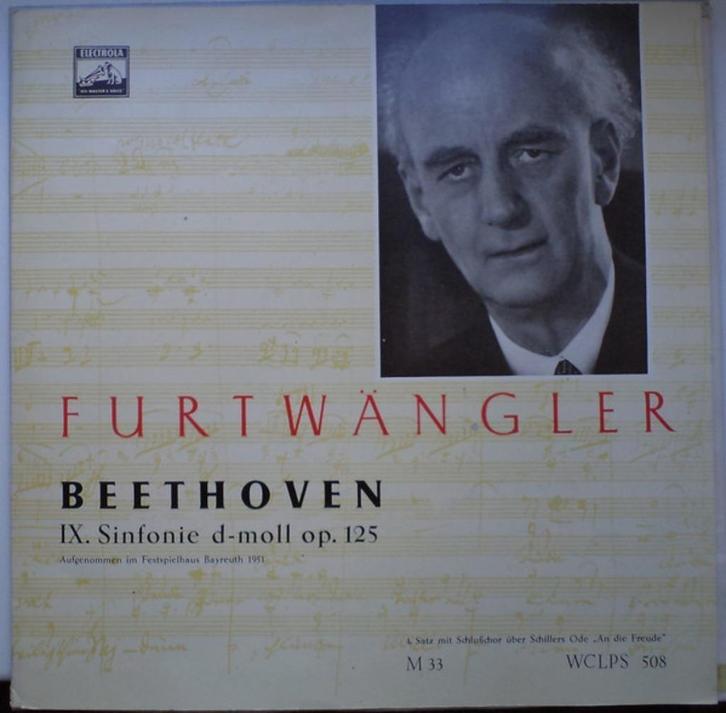 Beethoven Wilhelm Furtwangler – IX Sinfonie D-Moll Op  125, Cd's en Dvd's, Vinyl | Klassiek, Zo goed als nieuw, Classicisme, Kamermuziek