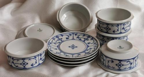 5 vintage Winterling soepkom en schotel Blau Saks blauw wit, Huis en Inrichting, Keuken | Servies, Zo goed als nieuw, Overige typen