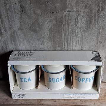 Jamie Oliver metalen voorraadbussen Coffee Tea Sugar *Etage3 beschikbaar voor biedingen