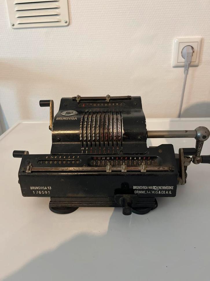 Vintage Brunsviga 13 Rekenmachine, Antiek en Kunst, Antiek | Kantoor en Zakelijk, Ophalen of Verzenden