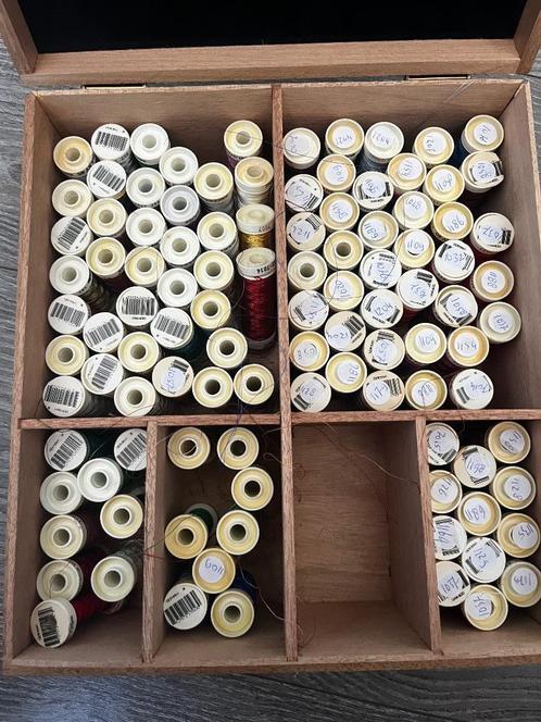 Doos met sulky borduurgaren, Hobby en Vrije tijd, Borduren en Borduurmachines, Zo goed als nieuw, Borduurgaren of Zijde, Machineborduren
