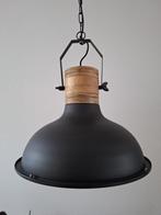 Industriële hanglamp Kyony metaal/hout grafietgrijs 2 stuks, Ophalen, Gebruikt, Metaal, Minder dan 50 cm