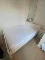 Ikea bed Askvoll wit, Huis en Inrichting, Ophalen, Wit, 140 cm, Twijfelaar