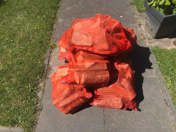 Zakken Essen brandhout, Tuin en Terras, Haardhout, Minder dan 3 m³, Ophalen