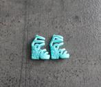 Barbie kleding nieuw - Hoge hakken schoenen roosjes blauw, Ophalen of Verzenden, Nieuw, Barbie