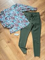 Studio anneloes set leaf blouse & downstairs bonded broek M, Maat 38/40 (M), Ophalen of Verzenden, Zo goed als nieuw, Groen