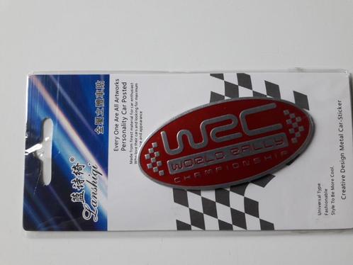 3D aluminium embleem Sticker WRC World Rally rood, Verzamelen, Stickers, Nieuw, Auto of Motor, Verzenden