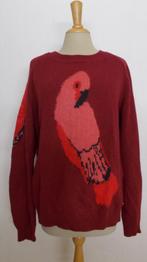 Aparte papegaai/vogel print trui van Fabienne Chapot! XL, Kleding | Dames, Truien en Vesten, Zo goed als nieuw, Maat 46/48 (XL) of groter