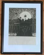 Suriname, Antillen, Angisa, Looman, palmboom, cultuur, zon, Antiek en Kunst, Ophalen of Verzenden