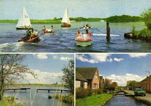 Vinkeveen - 3 afb dorp plassen - 1978 gelopen, Verzamelen, Ansichtkaarten | Nederland, Gelopen, Utrecht, 1960 tot 1980, Ophalen of Verzenden
