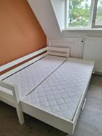 Bed inschuifbaar 1-2persoons, Huis en Inrichting, Slaapkamer | Bedden, Ophalen, Wit, 140 cm, Twijfelaar