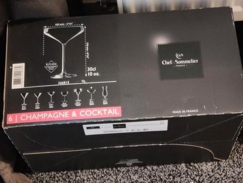 Chef & Sommelier Cabernet Champagneglas / Coupe 30 cl – 6 St, Antiek en Kunst, Antiek | Glas en Kristal, Ophalen of Verzenden