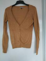 Bershka mosterd gele dames cardigan knoop vestje, Geel, Zo goed als nieuw, Maat 36 (S), Bershka