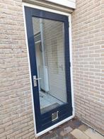 Hardhouten buitendeur met Luik (luik is aan vervanging toe.), Doe-het-zelf en Verbouw, Ophalen, Gebruikt, Buitendeur, 200 tot 215 cm