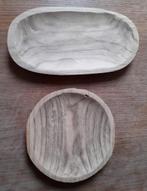 Houten bordjes/schaaltjes, Ophalen, Zo goed als nieuw, Rond, Hout