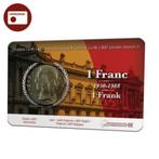Numismatische coincard - 1 Belgische Frank (FR), Postzegels en Munten, Setje, Ophalen of Verzenden