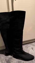 Overknee suede laarzen, Hoge laarzen, Verzenden, Zwart, Marcos Nalini