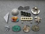 Collectie vintage broches  -  12 stuks, Overige materialen, Overige kleuren, Verzenden, Zo goed als nieuw