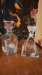 Set van 2 Kristallen Parfumflesjes, Antiek en Kunst, Antiek | Glas en Kristal, Ophalen of Verzenden