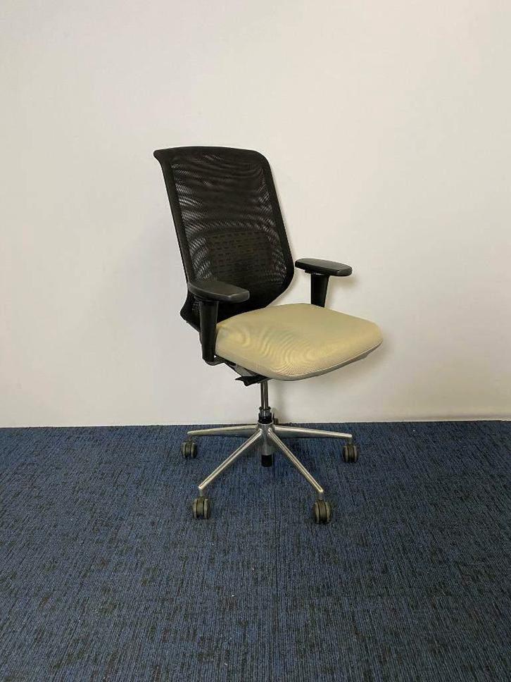 1 x Bureaustoel Vitra Meda Pro, zwart/beige, design, Huis en Inrichting, Bureaustoelen, Gebruikt, Bureaustoel, Zwart, Ergonomisch