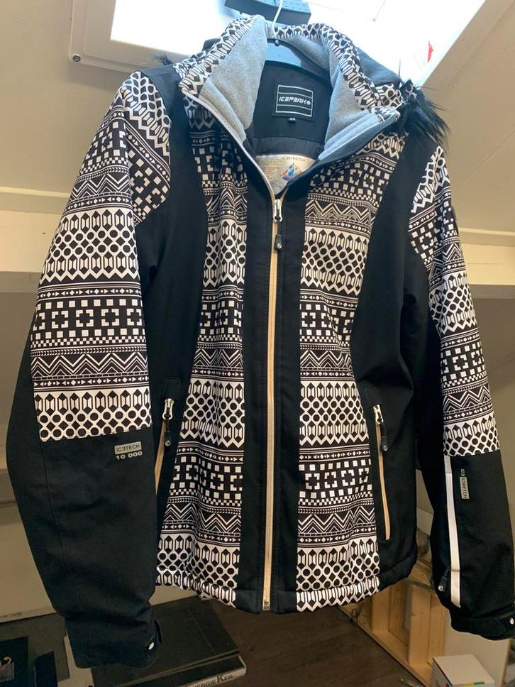 Ski jas dames, Kleding | Dames, Jassen | Winter, Zo goed als nieuw, Maat 42/44 (L), Zwart, Ophalen